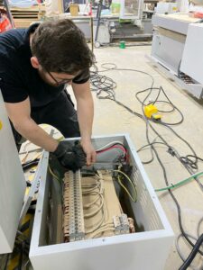electrician working on site